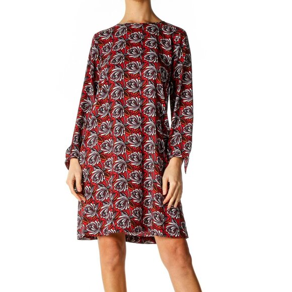 LOFT Dresses & Skirts - Loft Red Printed Retro A-Line Dress